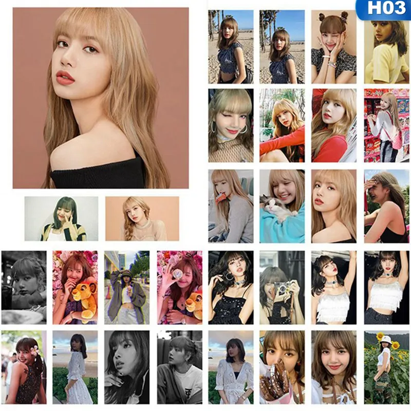 03 KPOP BLACKPINK альбом самодельная бумага Lomo карта фото плакат в виде карты HD Фотокарта 30 шт./компл. коллекция фанатов - Цвет: 03