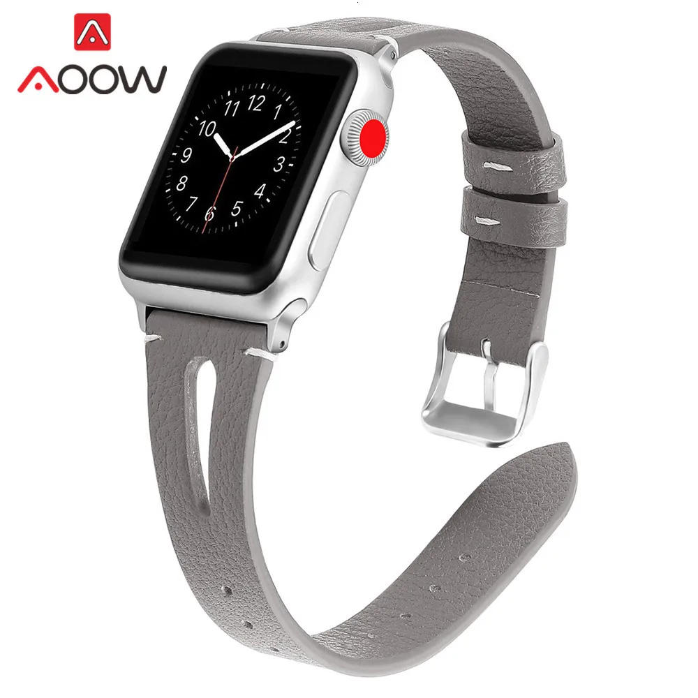 Ремешок из натуральной кожи с принтом для Apple Watch 40 мм 44 мм для iwatch 38 мм 42 мм ремешок серии 4 3 2 1 браслет аксессуары