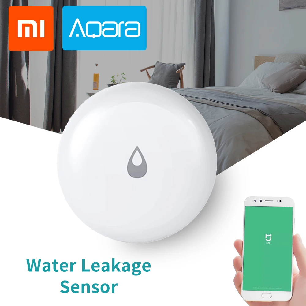 Xiaomi Aqara Water Leakage Sensor Flood Security Alarm Detector Zigbee Wireless Water Leak Detection for Smart Home APP Control