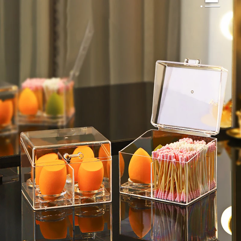 Органайзер для ватных палочек пылезащитный Настольный контейнер хранения и