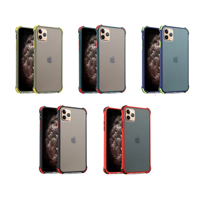 Прозрачный матовый жесткий чехол для телефона iPhone11 pro max Матовые чехлы fundas