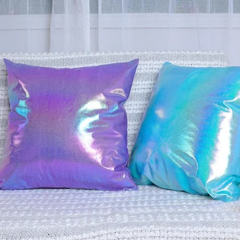 

PU Leather Colorful Bright Cushion Cover 45x45cm Home Living Room Sofa Chair Back Cushion Cover Car Decor Pillowcase