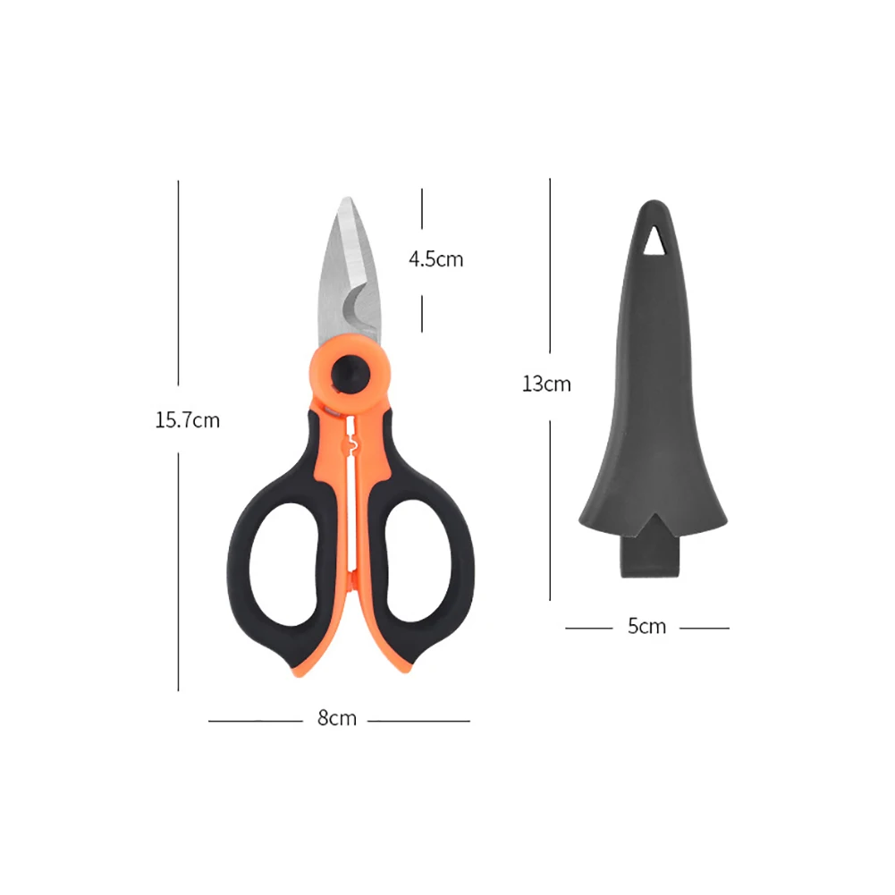 Мини многофункциональные ножницы для проволоки с резиновыми ручками, электрические ножницы, Кабельные ножницы, ручной инструмент с ножницами, чехол для бумаги, кабелей