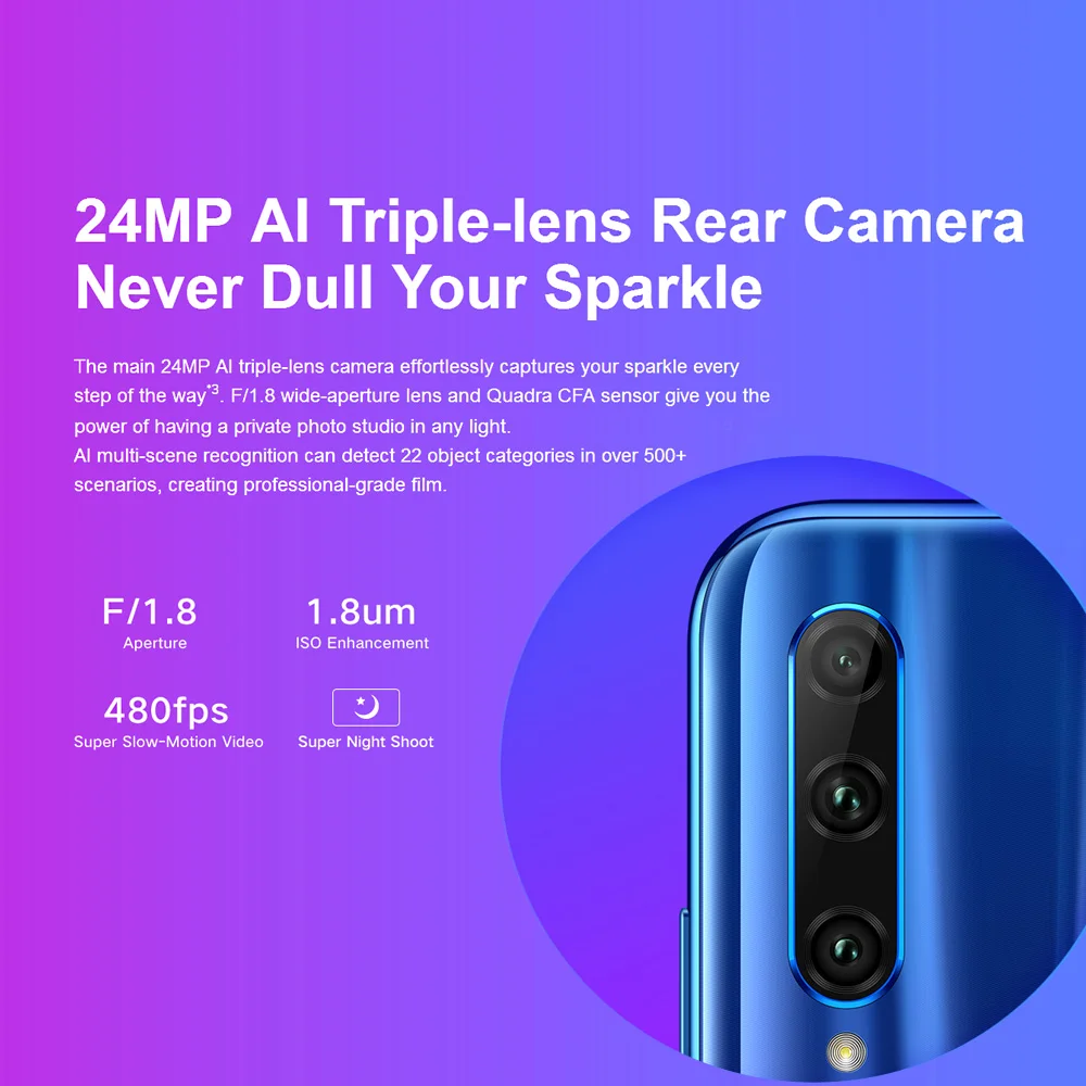 Honor 20i 4G LTE мобильный телефон 6,2" FHD+ 6 ГБ ОЗУ 64 Гб ПЗУ 32,0 Мп Android 9,0 Kirin 710 распознавание лица отпечаток пальца разблокированный смартфон