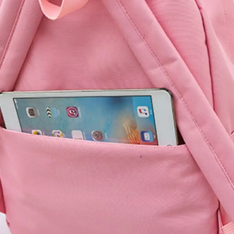 4 шт. женские рюшки холст рюкзак школьный рюкзачок школьная сумка для подростков девочек Сумка джинсовый Пенал Комплект поставки