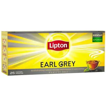 

Tea Lipton "Earl Gray", black with bergamot, 25 bags