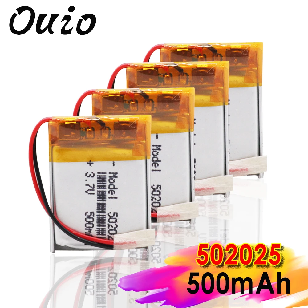 500mAh 3 7 V 502025 литий полимерный Li Po ионный Перезаряжаемые Батарея для динамик