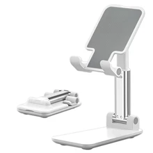  TFY Universal Adjustable Desktop Stand for Mobile Phones Tablets.Compatible with iPhones 13, 12, Pro Max, iPads Pro, Air -White 