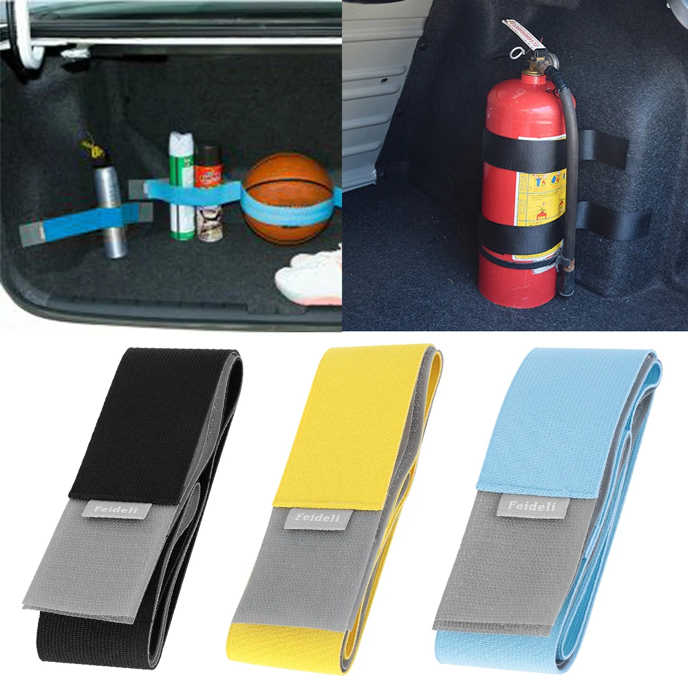 

Universal Car Trunk Stowing Strap Fixed Elastic Bandage Magic Sticker Band Tidying Belt Auto Organizer Interior Accessories