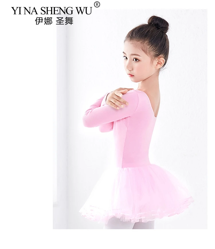 New Children Ballet Dancing Dress Dance Performance Princess Dress Ballet Dance Practice Clothing Girls Fall Soft Chiffon Tutu