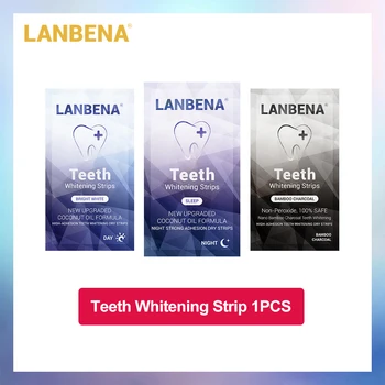 

LANBENA Teeth Whitening Strip 1PCS Teeth Veneers White Strip Removes Plaque Stains Powder Oral Hygiene Bleaching Dental Tool