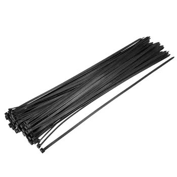 

uxcell 100pcs Cable Zip Ties 400mmx4mm Self-Locking Nylon Tie Wraps Black