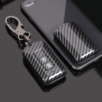 

Carbon Fiber ABS Car Key Case For Mitsubishi Outlander Lancer 10 Pajero Sport ASX RVR L200 Auto Keychain