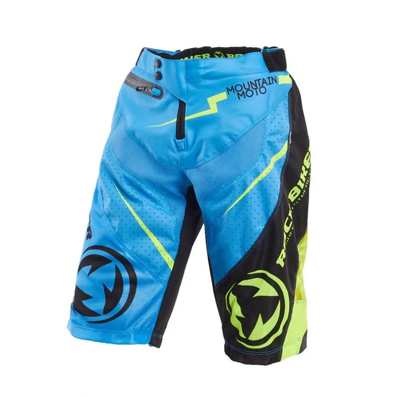 ROCK BIKER Fashion new Motocross Short Pants Breathable MTB Cycling Bike Shorts Downhill DH BMX ATV MX Off-Road Short Pants - Цвет: Синий