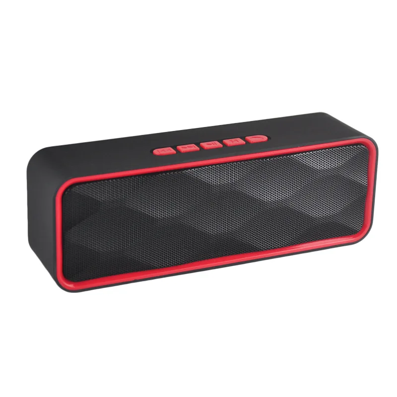 Портативный беспроводной динамик Мини Bluetooth динамик 3D стерео музыка портативный мини динамик s 3D Boombox Som Altavoz TF AUX USB F4023 - Цвет: Красный