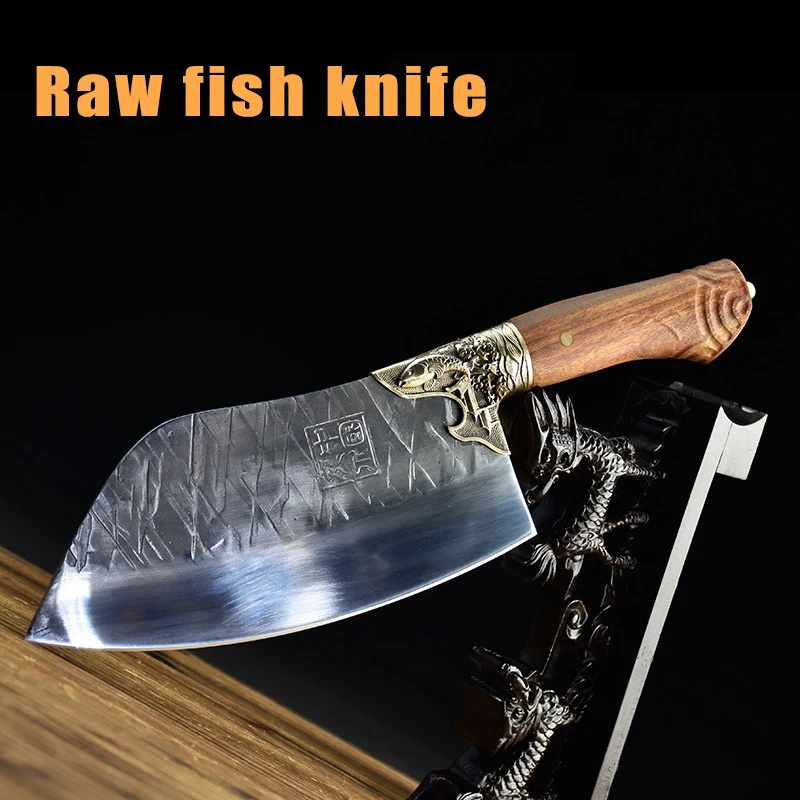 Cook Kitchen Chef Knives Set Fixed Blade Meat Knife Handmade Sharp Cleaver Vegetable Cutter Cooking Tools Accessories