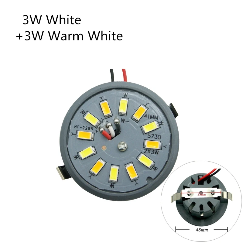 3W White and Warm 220 В, 110 В, прямой штекер, светодиодный светильник, встроенный светильник, чашка 3 Вт, 5 Вт, 6 Вт, Светодиодный точечный светильник, Круглый Потолочный встраиваемый зонтик, светодиодный светильник в виде кукурузы - Испускаемый цвет: 3W White and Warm