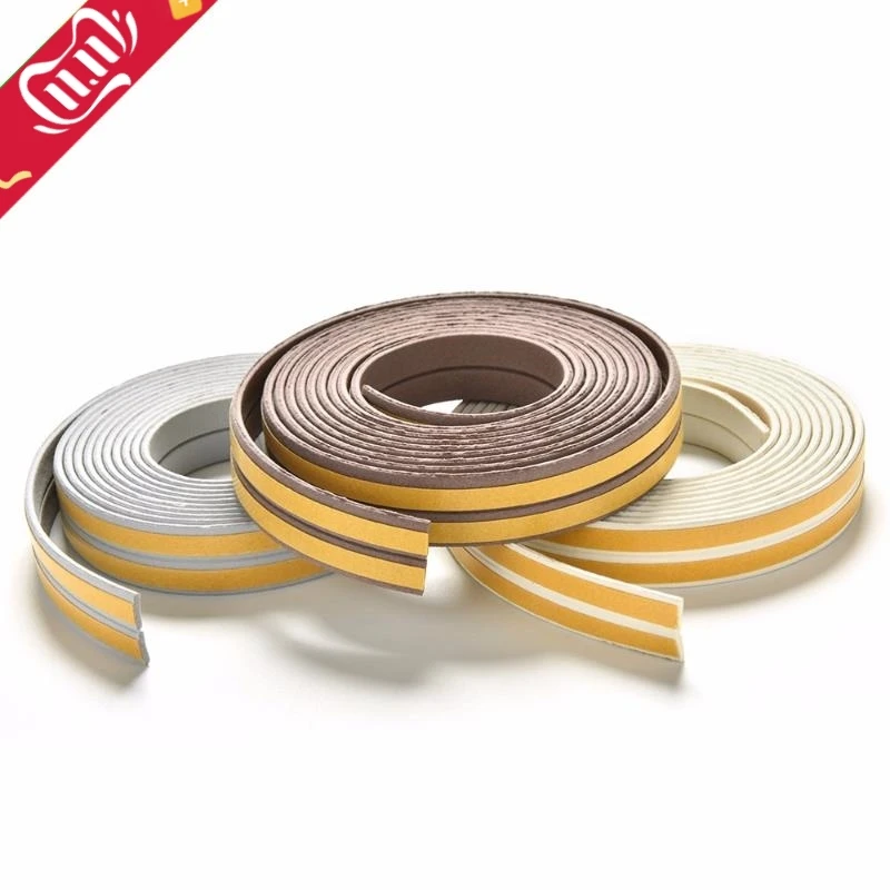 

2.5M Self Adhesive D Type Doors and for Windows Foam Seal Strip Soundproofing Collision Avoidance Rubber Seal Collision