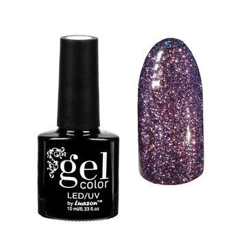 

Sparkling Platinum Nail Gel Polish, three-phase LED / UV, 10 ml, color 024 dark purple