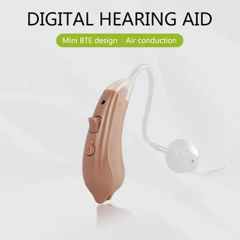 

Mini Hearing Amplifier Aids for Seniors Digital Noise Reduction Sound Amplifier with Battery A13 FDA Approved Fit to Either Ear
