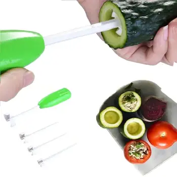 

4pcs/set Fruit Core Digger Vegetable Digger Vegetable Spiral Filling Tool Tomato Cutter Kitchen Tool