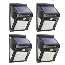 30/40/50 светодиодный солнечный Мощность лампа движения PIR Сенсор 1/2/4 шт. Солнечный садовый светильник на открытом воздухе Водонепроницаемый энергосберегающий светильник Настенный безопасности лампа