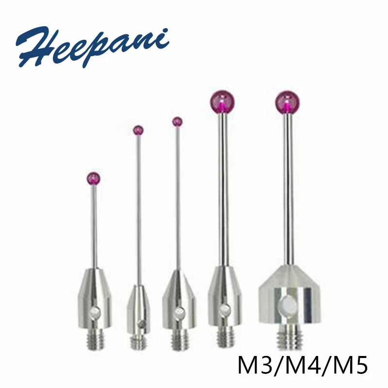 Free shipping threecoordinate rudy ball probe 1 6mm touch probe L20L50mm ruby stylus 3D 3