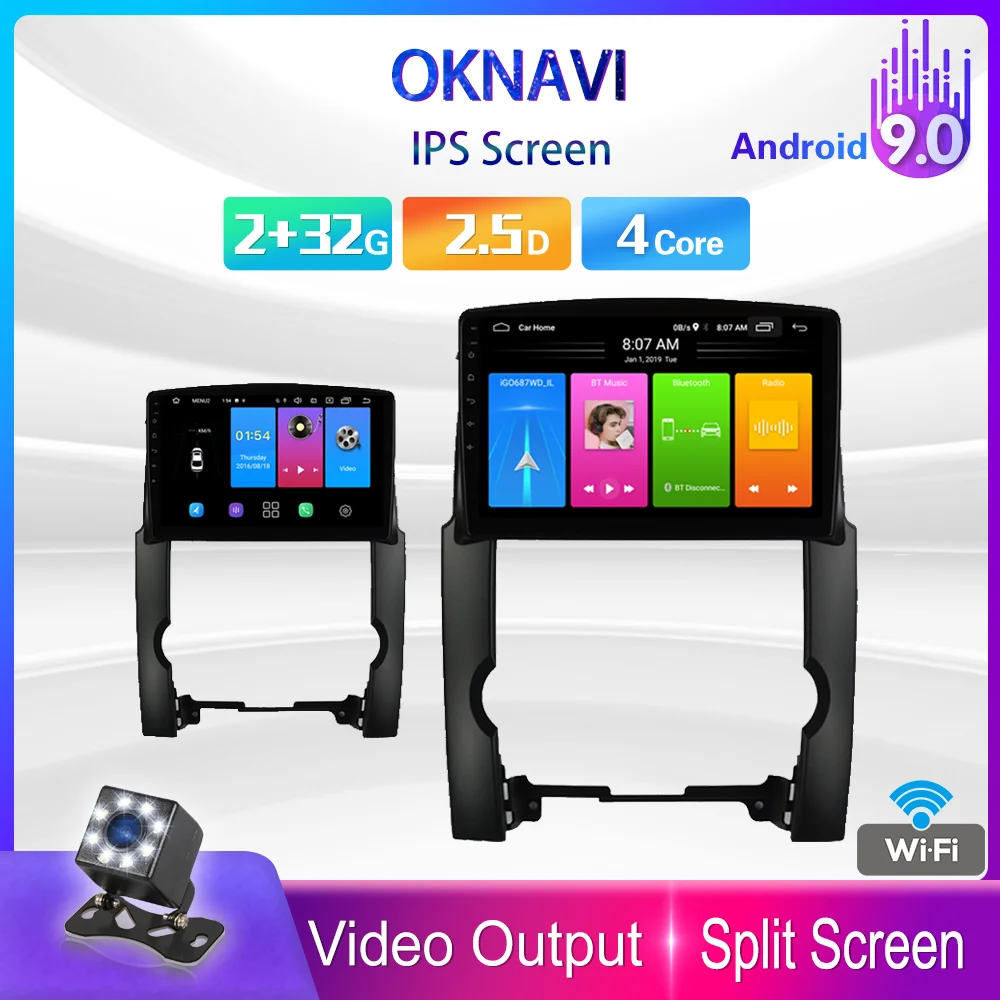 Автомагнитола OKNAVI 10 дюймов Android 9 0 Wi Fi Bluetooth мультимедиа видео 2din DVD плеер для Kia