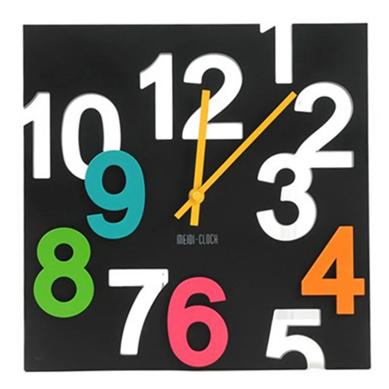 

Fashion Hanging Wall Clock Modern 3D Novelty Silent Europe Style Hollow Design Table Clocks Wall Home Decor