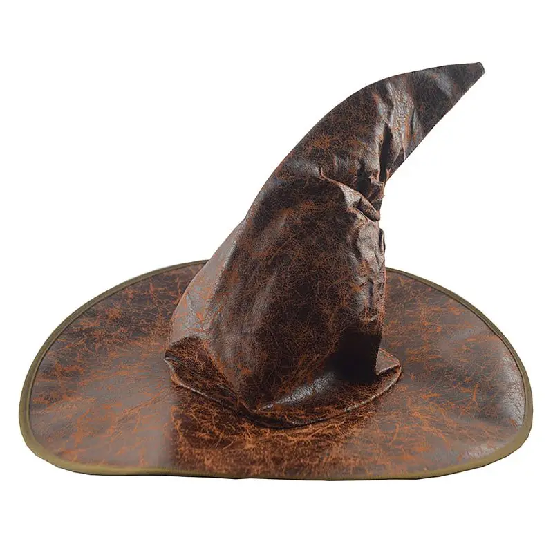Кофе New Halloween Wizard Witch Hat Masquerade Party Cap Fancy Dress Costume Cosplay Accessory Decor - Цвет: Кофе