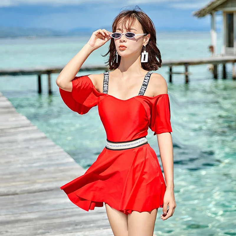 

Women Swimwear 2019 One Piece Bikinis Female Bathing Suit Swimsuits Onepiece Swimsuit New Sportswear Skirt Sexy Girl Beach Outer