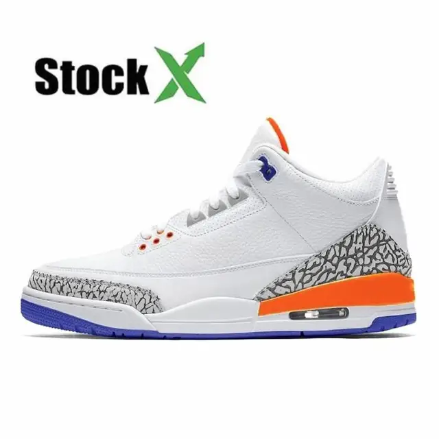 white orange blue 3s