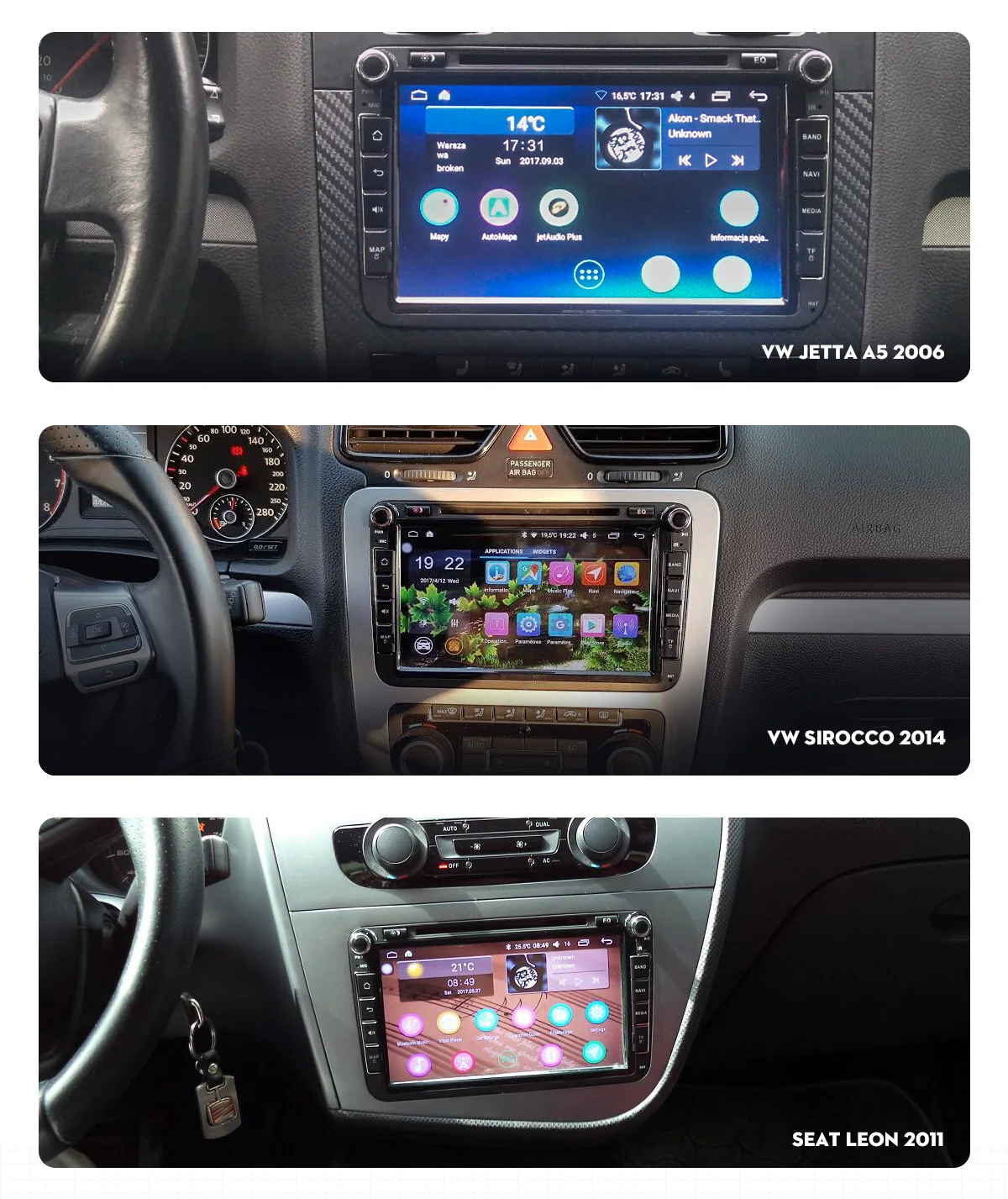 Cheap 8"Android 8.1 Car Radio Stereo Head Unit For VW Skoda Rapid Passat Polo Golf GPS Multimedia DVD Player Built in DSP Mirror Link 3
