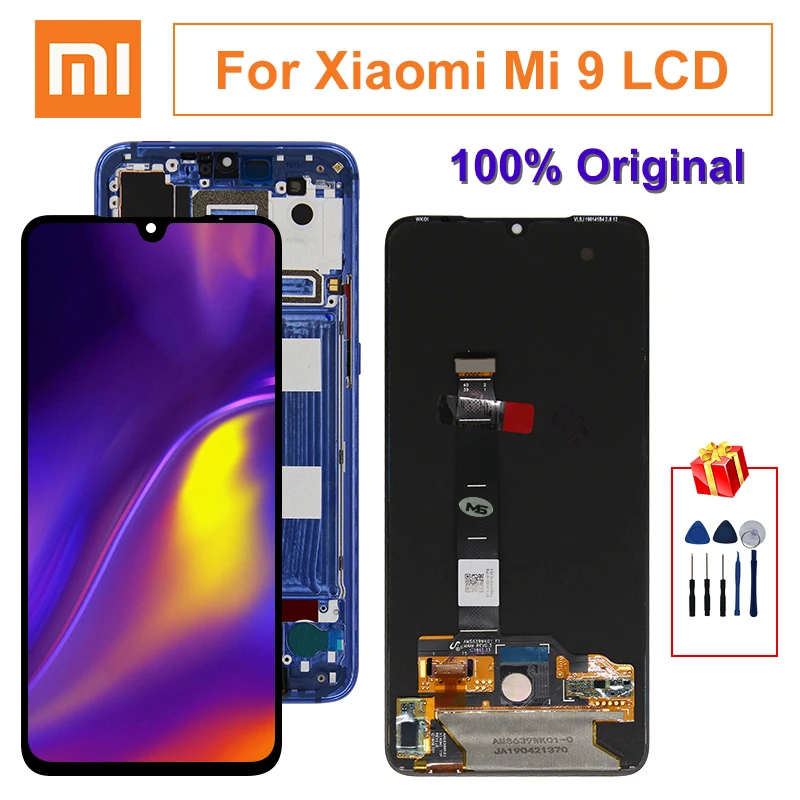 6 39 &quotОригинальный ЖК дисплей для Xiaomi Mi 9 MI9 сенсорный экран дигитайзер в сборе детали Mi9 M1902F1A|Экраны