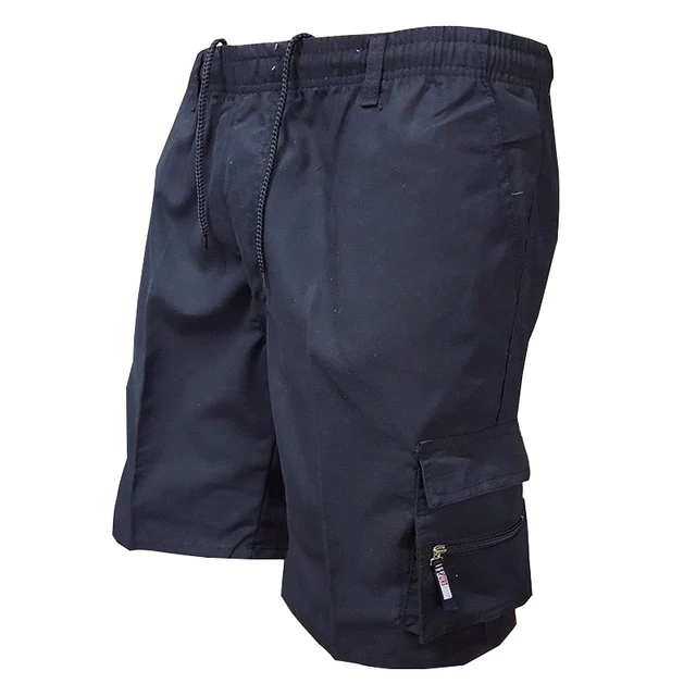 2022 Summer Men's Cargo Shorts Bermuda Cotton High Quality Hot Sale Army Military Multi-pocket Casual Male's Outdoor Short Pants Dark Blue
