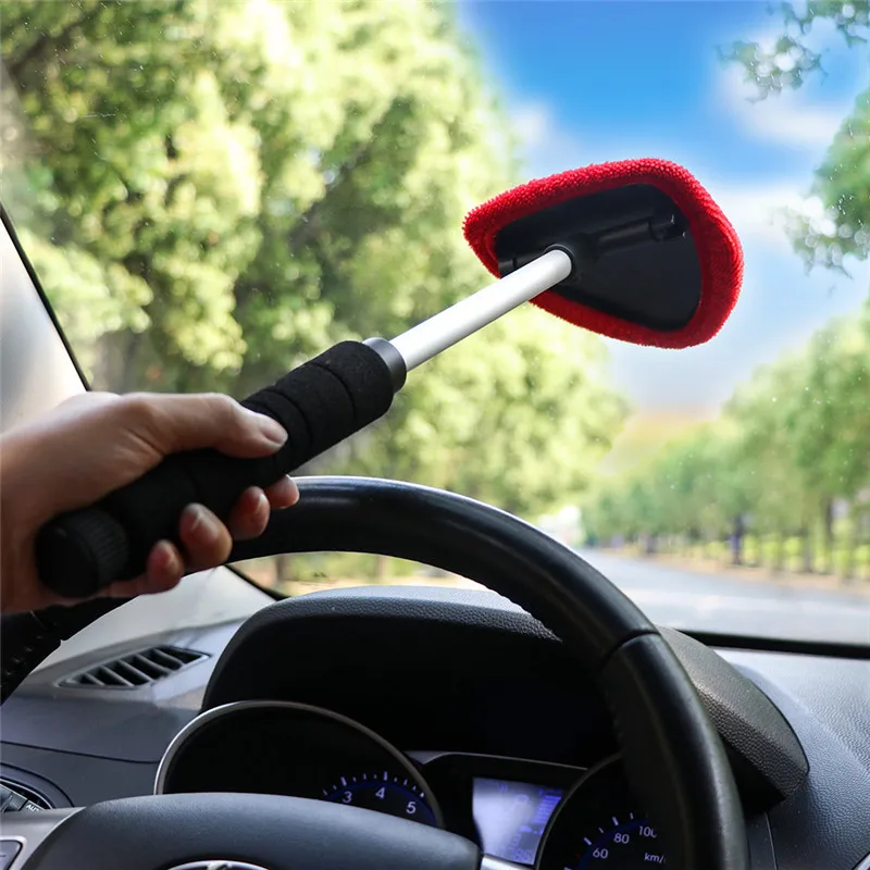 

Car Windshield Cleaning Brush Microfiber Window Scraper Defogger Auto Parts Retractable Window Glass Cleaner