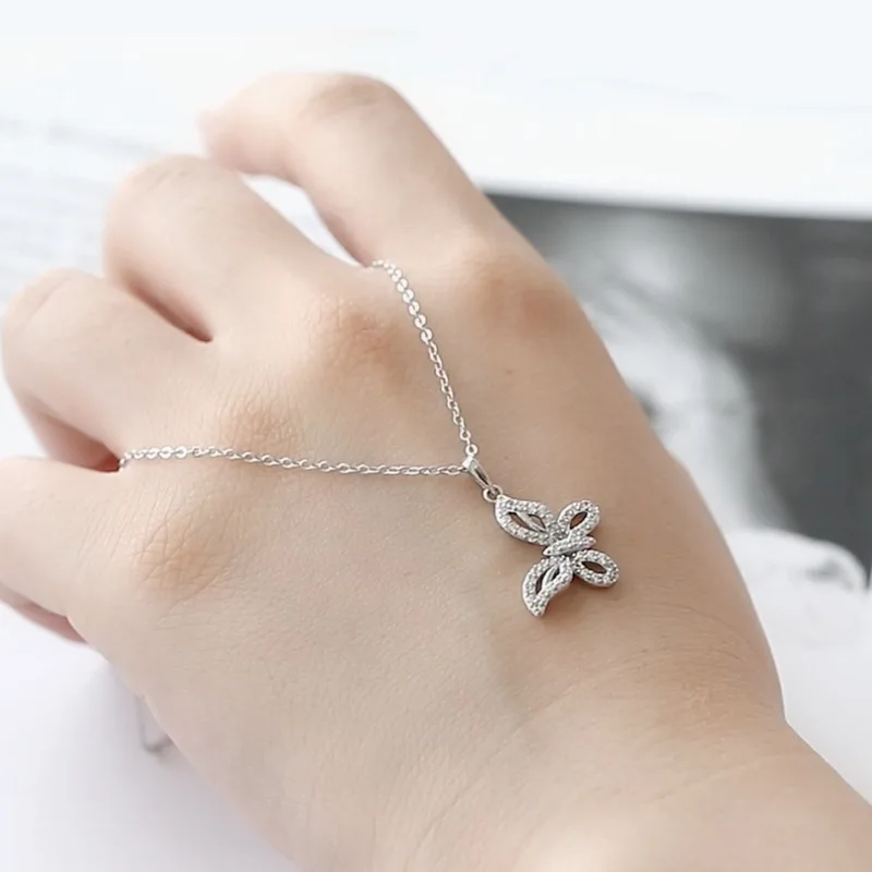 

Keeper Butterfly Pendant Necklace 100% 925 Sterling Silver Aesthetics Jewelry 2021 Neck Chain for Women Wedding Anniversary Gift