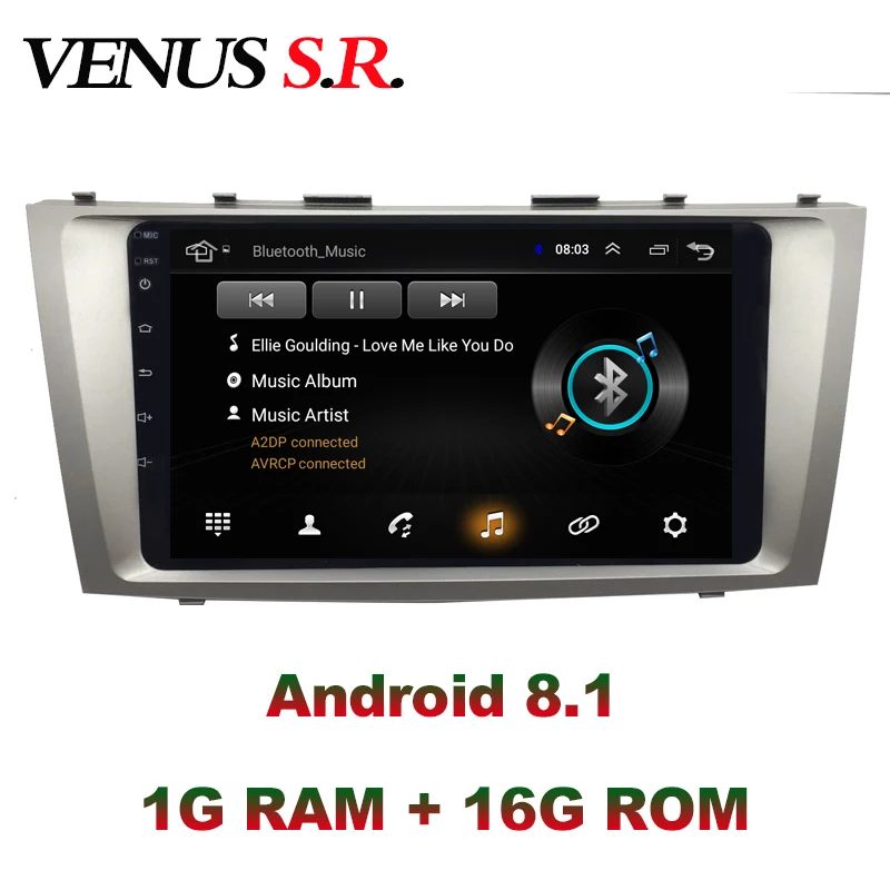 Автомобильный dvd-плеер VenusSR на Android 8 1 2.5D для Toyota Camry Radio 2006-2011 мультимедийное радио