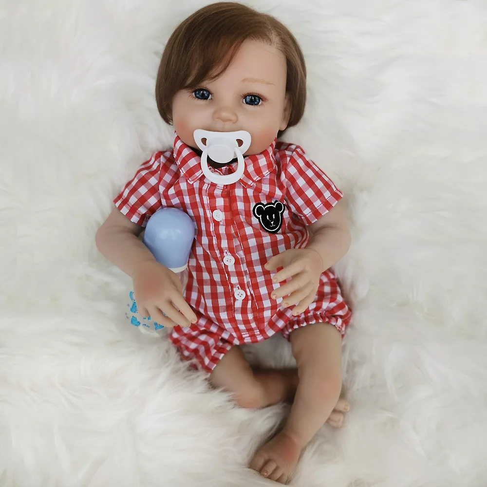 

20inch Reborn Baby Doll Imported Soft Silicone Bebe Reborn Realista Boneca Cotton Body Reborn Dolls Babies Christmas Brinquedos