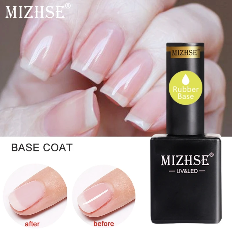 Резиновое Базовое покрытие MIZHSE Гель лак для ногтей прозрачный дизайна УФ