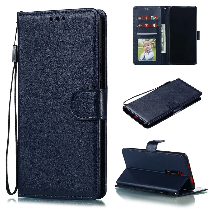 Blue Red mi Note 7 8, 6 комплектов/партия, Pro 7A 6A 5A 5 Plus K20 Pro Чехол-портмоне из кожи с откидной Чехол для Xiaomi mi A1 A3 9T Pocophone F1 CC9 типы кредитных карт кошелек Чехол - Цвет: Blue