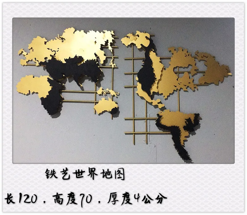 Креативный Бар Декор Ремесло железная карта мира настенные подвесные гостиная кровать номер отель металлические настенные украшения подарки для друзей