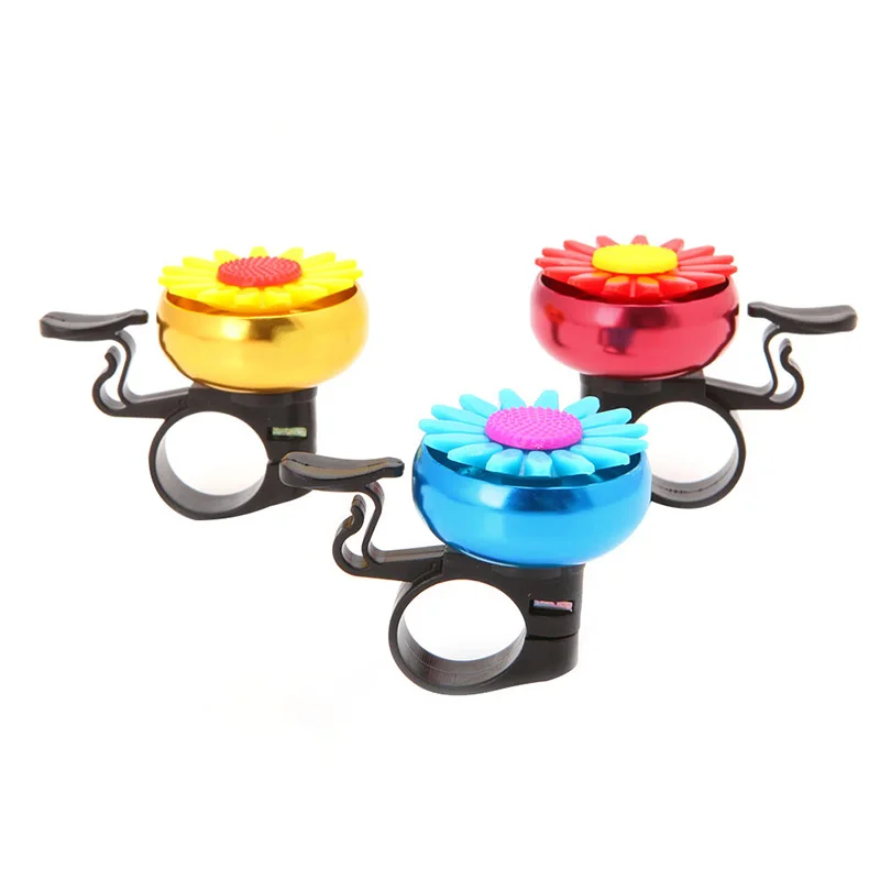 1Pc Flower Bike Bicycle Cycling Hat Horn Loud Alarm Handlebar Metal Bell Ring