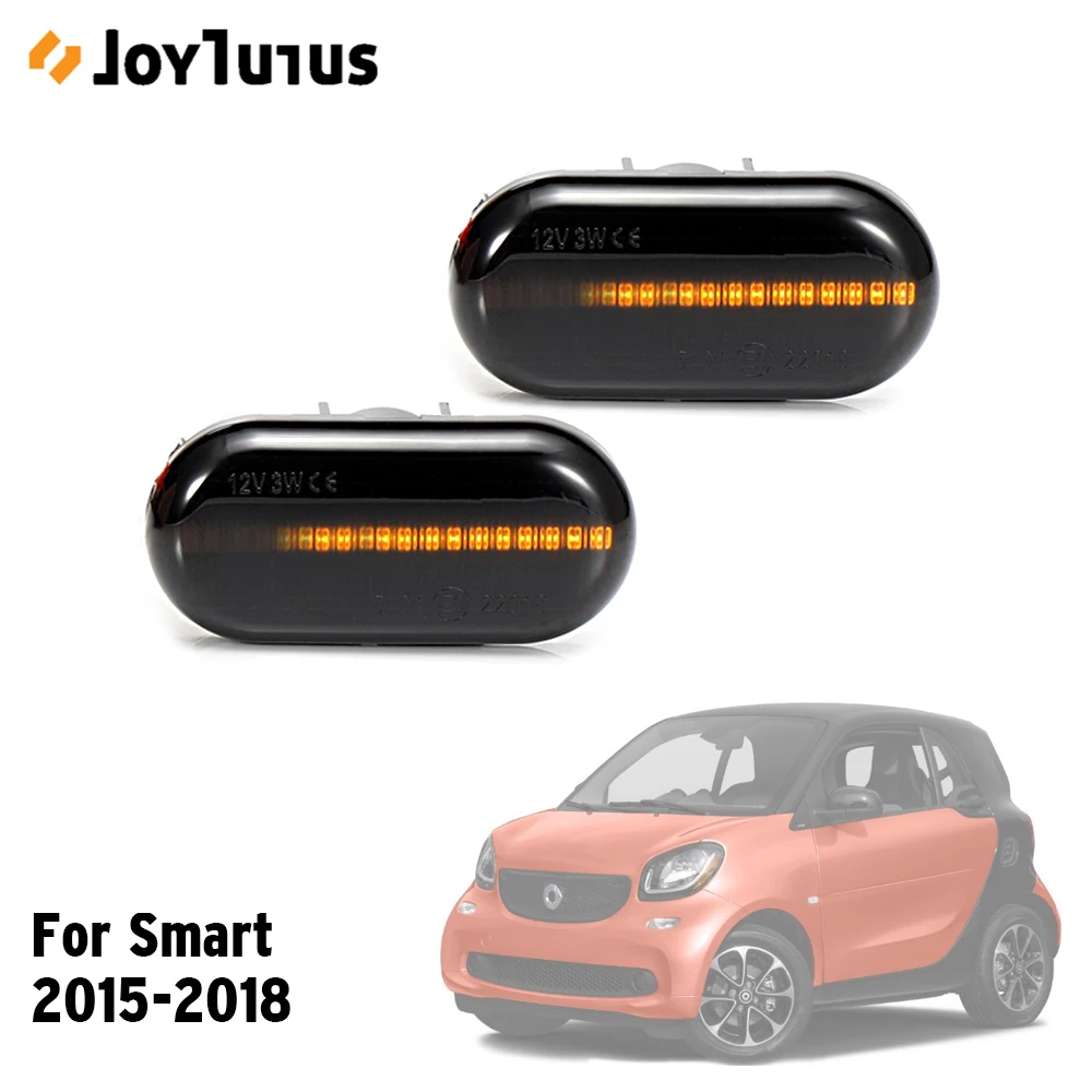 

2pcs Dynamic LED Marker Light For Mercedes-Benz Smart Fortwo 453 453 2015-2018 Turn Signal Lamp Side Blinker Light Fender Side