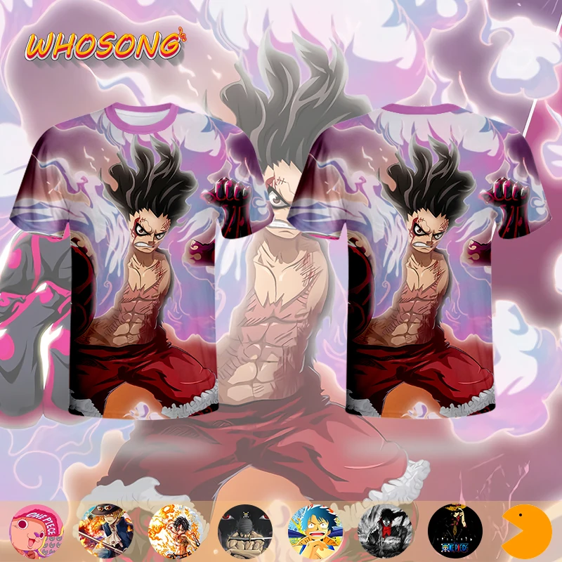 WHOSONG прыгающий аниме мультфильм One Piece 3D футболка Luffy Portgas D. Забавная Ace мужская