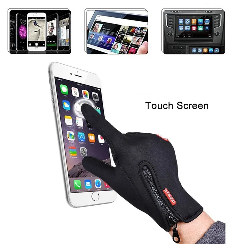 Перчатки для велоспорта с сенсорным экраном, водонепроницаемые велосипедные перчатки, ветрозащитные теплые перчатки для пеших прогулок, мотоциклетные спортивные перчатки для мужчин и женщин