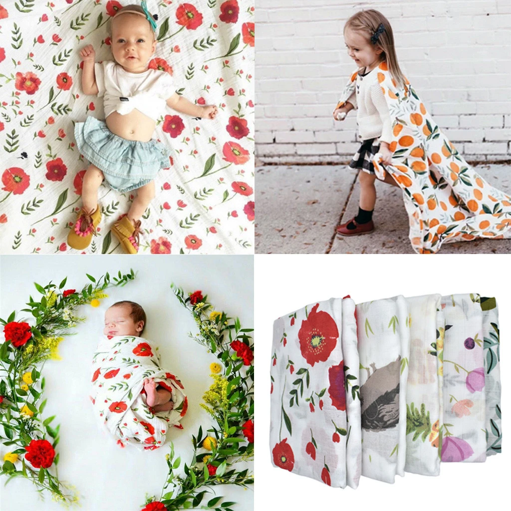 floral swaddle blanket