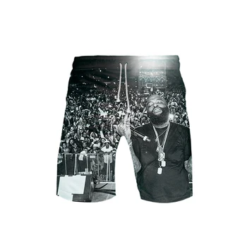 

Rick Ross Print Board Shorts Summer Men Fashion Casual Harajuku Soft Shorts Knee Length Hot Sale