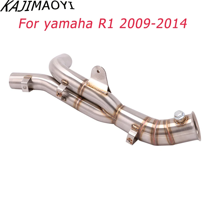 KAJIMAOYI слипоны для Yamaha R1 YZF-R1 2009 мотоцикл глушитель побега модифицированный разъем среднего соединения трубы