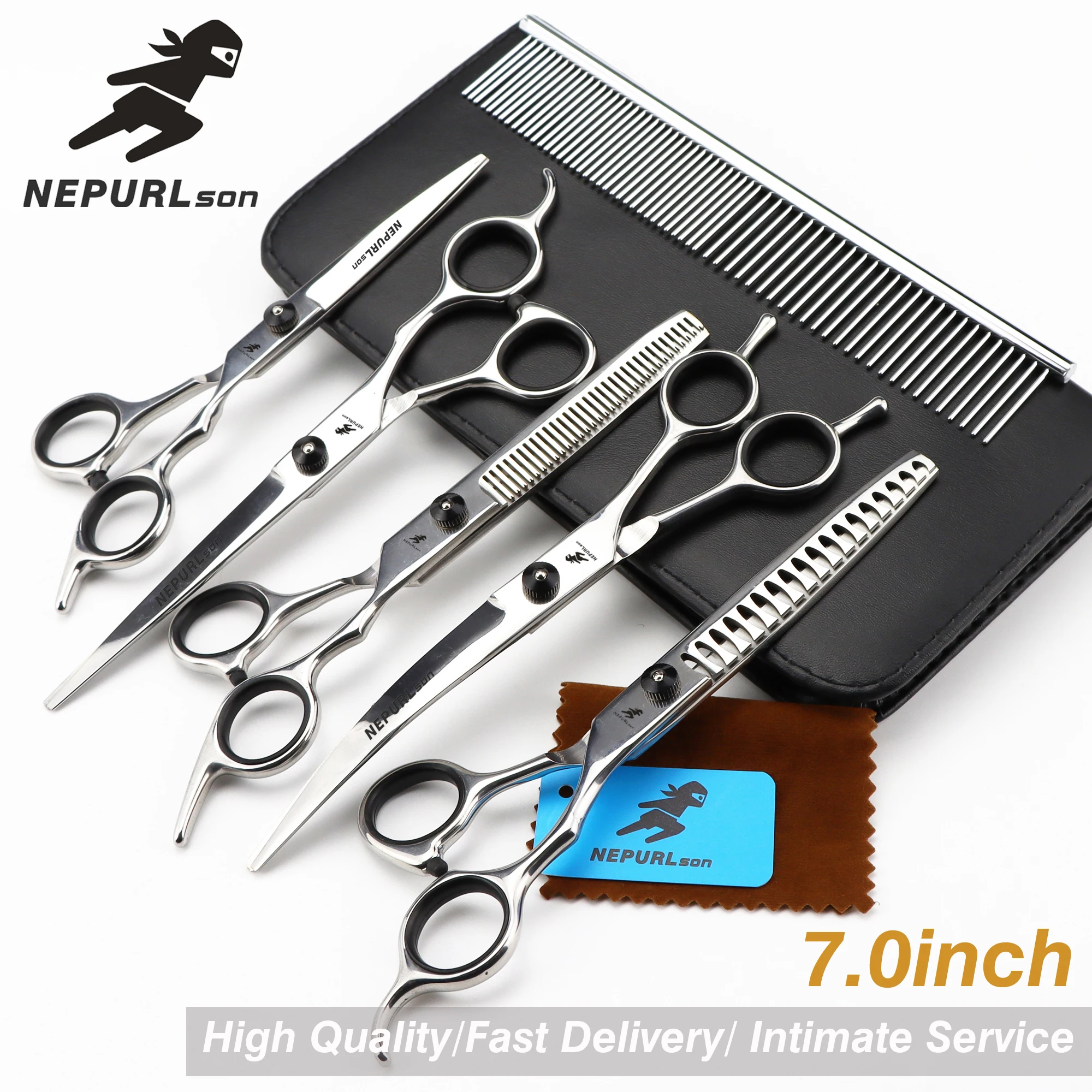 Dog Grooming Scissors Dog Grooming Scissors Kit Pet Grooming Scissors Stainless Steel Cats And Dogs Hair Seam Scissors Up And Down Curved Sharp Haircut Pet Tool Set